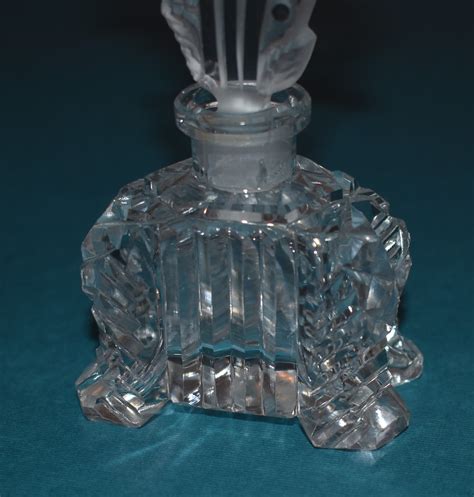 vintage cut glass perfume bottles.